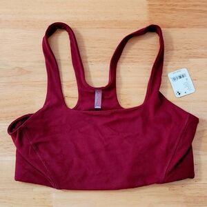 Free People Movement Never Better Square Neck BraSize Medium Oxblood NWT